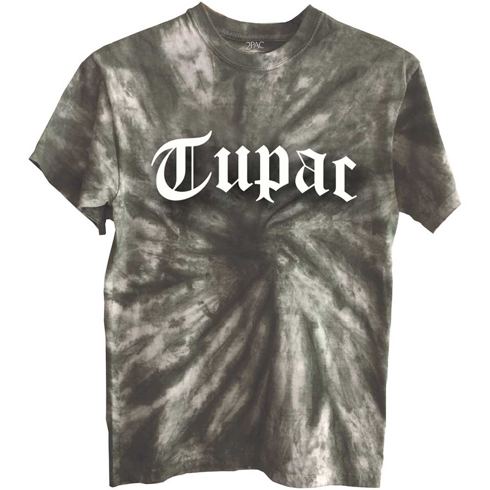 Tričko 2Pac - Gothic Logo, Unisex,Zelená,XXL