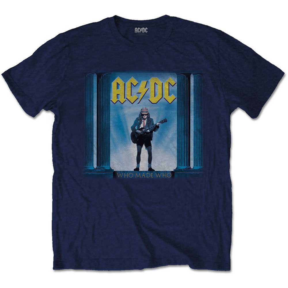 Tričko AC/DC - Who Man Who, Unisex,Modrá,XL