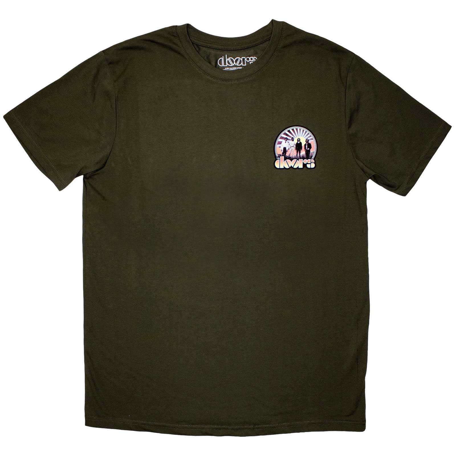 Tričko The Doors - Mini Sunrise, Unisex,Zelená,XXL