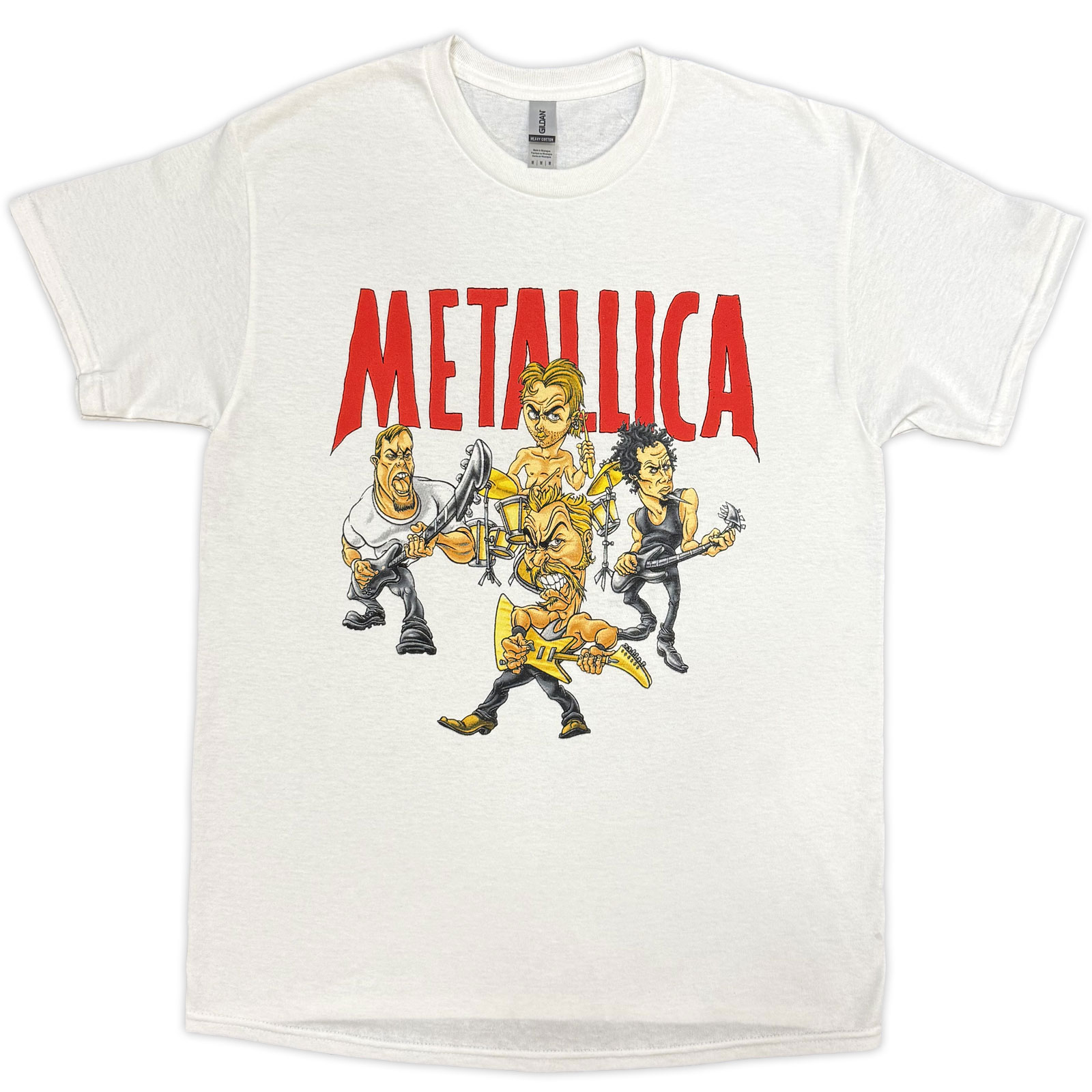 Tričko Metallica - Load Chavez Cartoon, Unisex,Biela,XXL