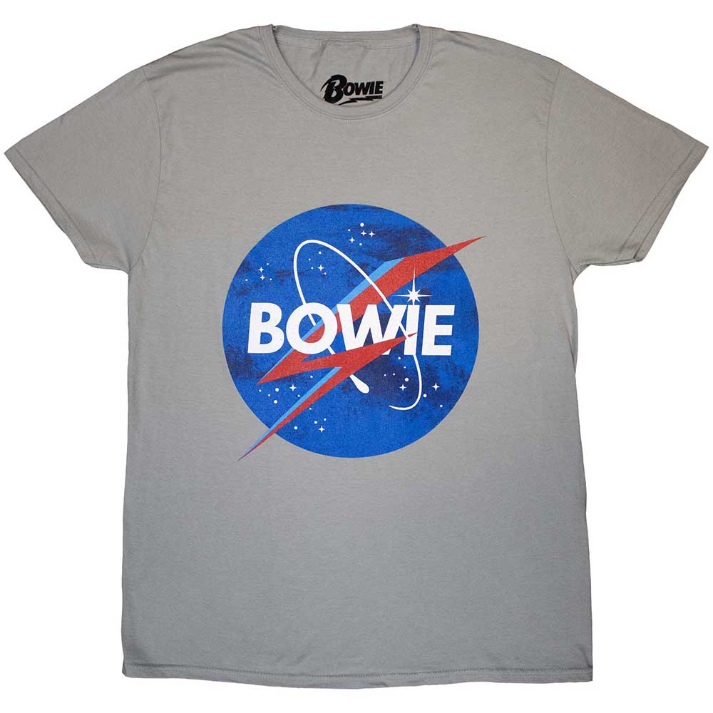 Tričko David Bowie - Starman Logo, Unisex,Šedá,XXL