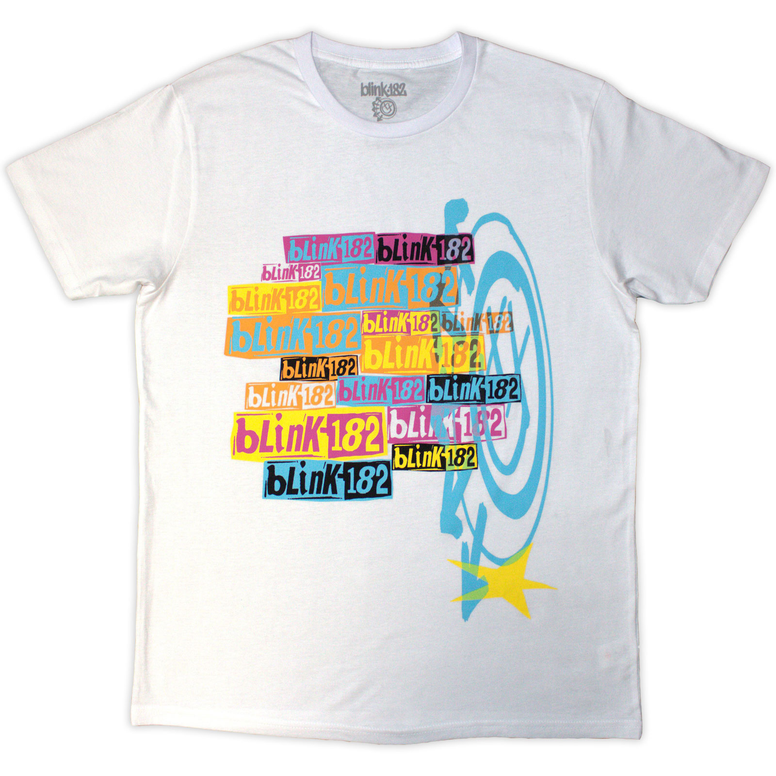 Tričko Blink 182 - Multi Stacked Logo, Unisex,Biela,XXL