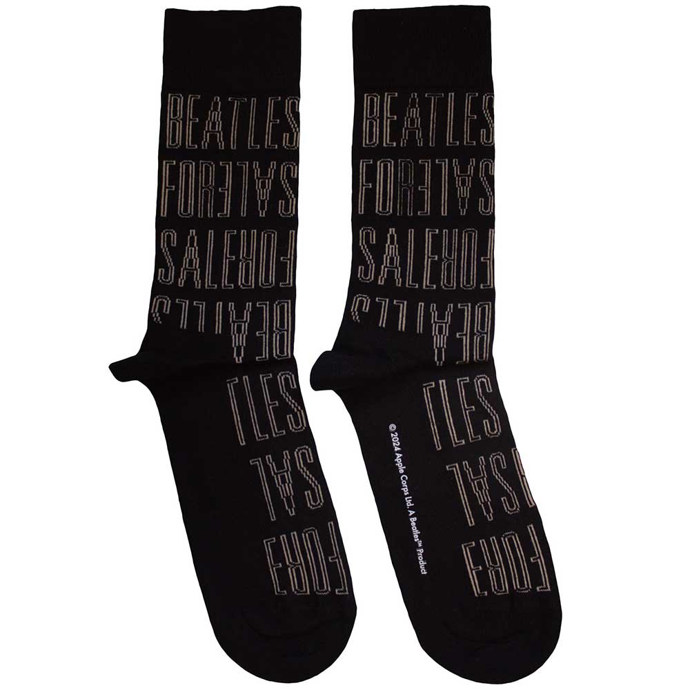 Ponožky The Beatles - For Sale Text Outlines Repeat, Unisex,Čierna,UK 7 - 11