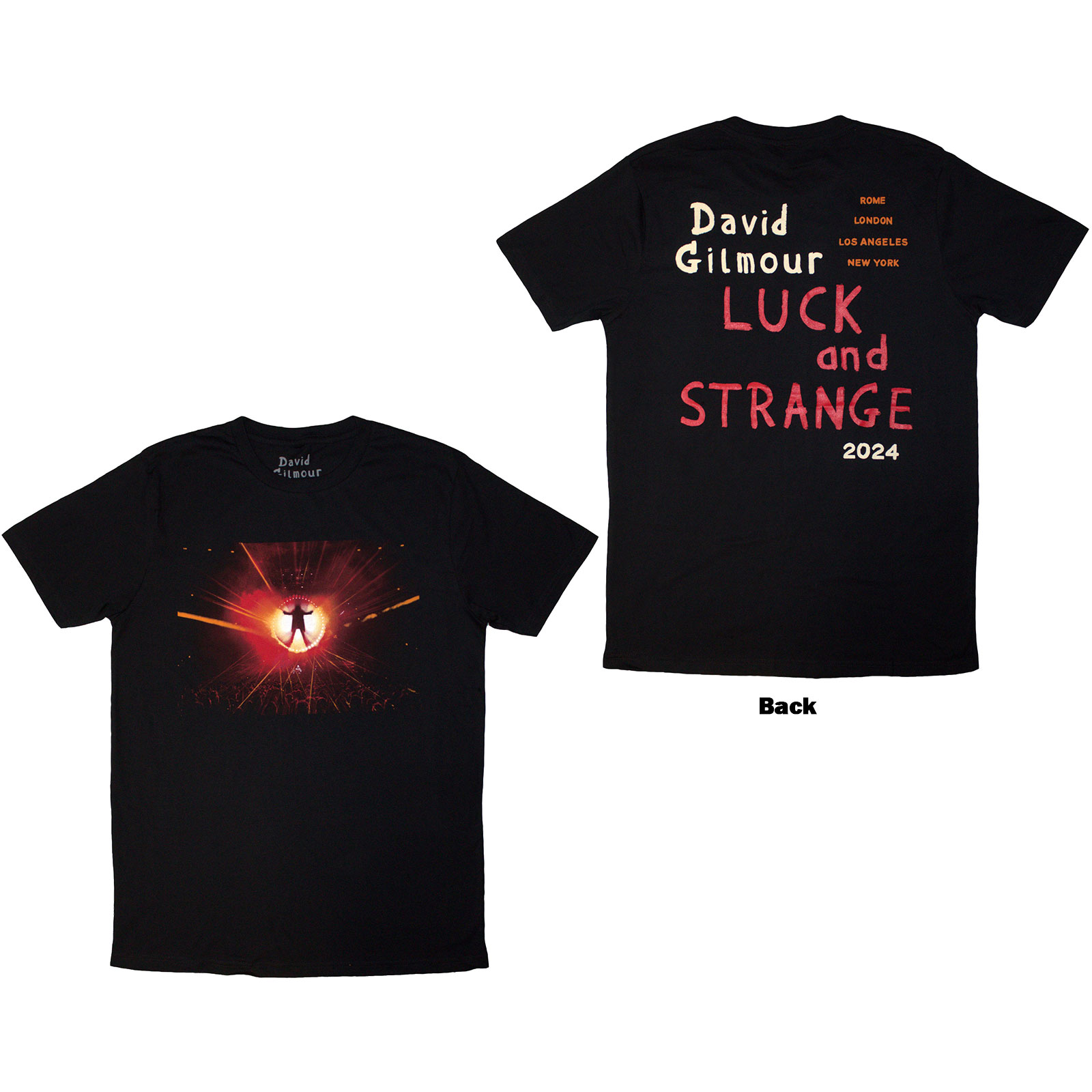 Tričko David Gilmour - Luck & Strange Stage Shot, Unisex,Čierna,3XL