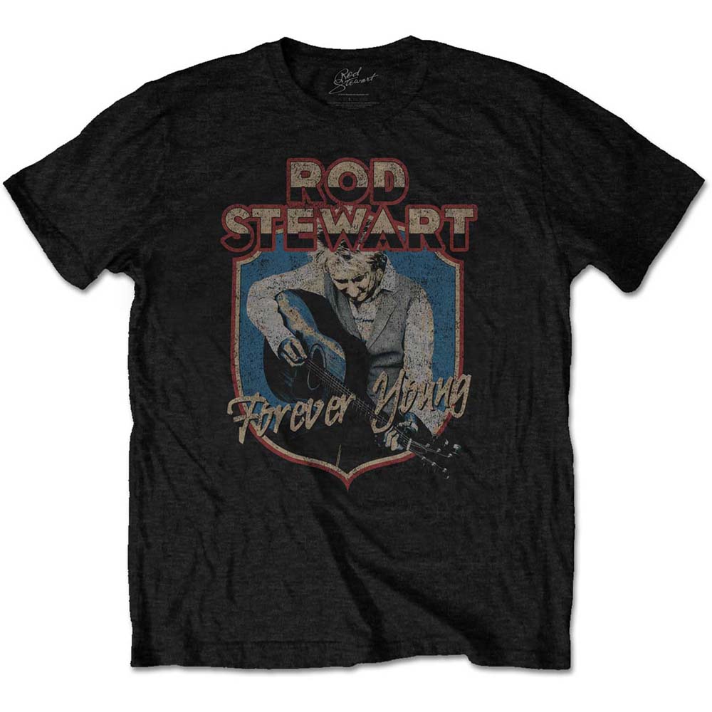 Tričko Rod Stewart - Forever Crest, Unisex,Čierna,XL
