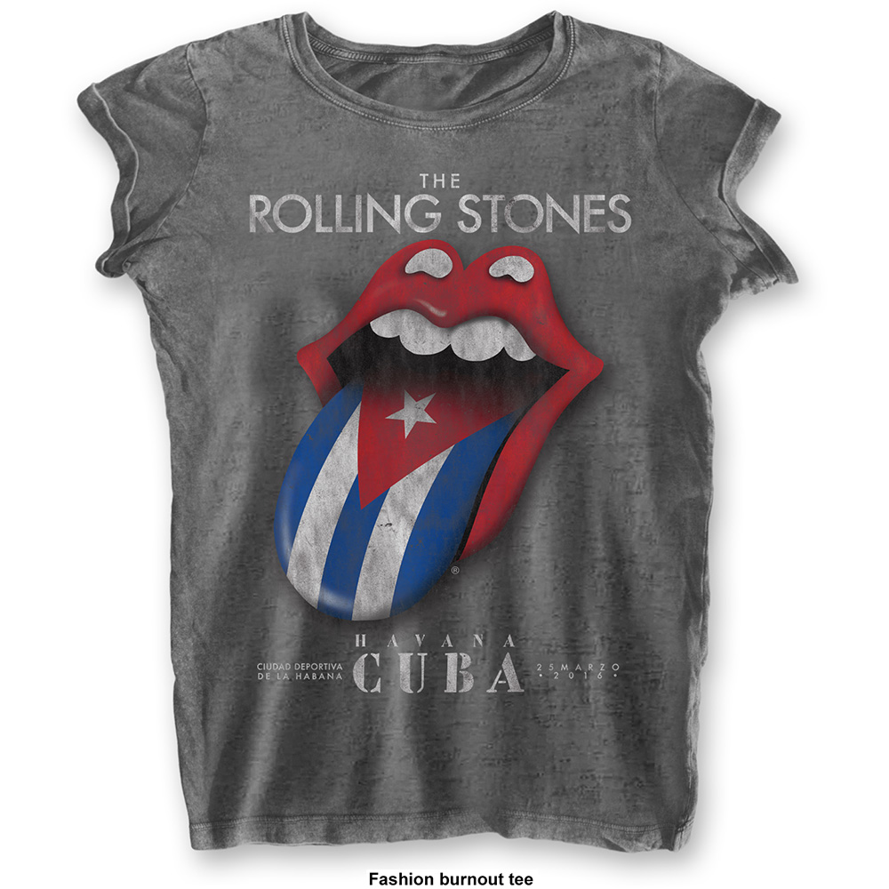 Tričko The Rolling Stones - Havana Cuba, Žena,Šedá,XXL