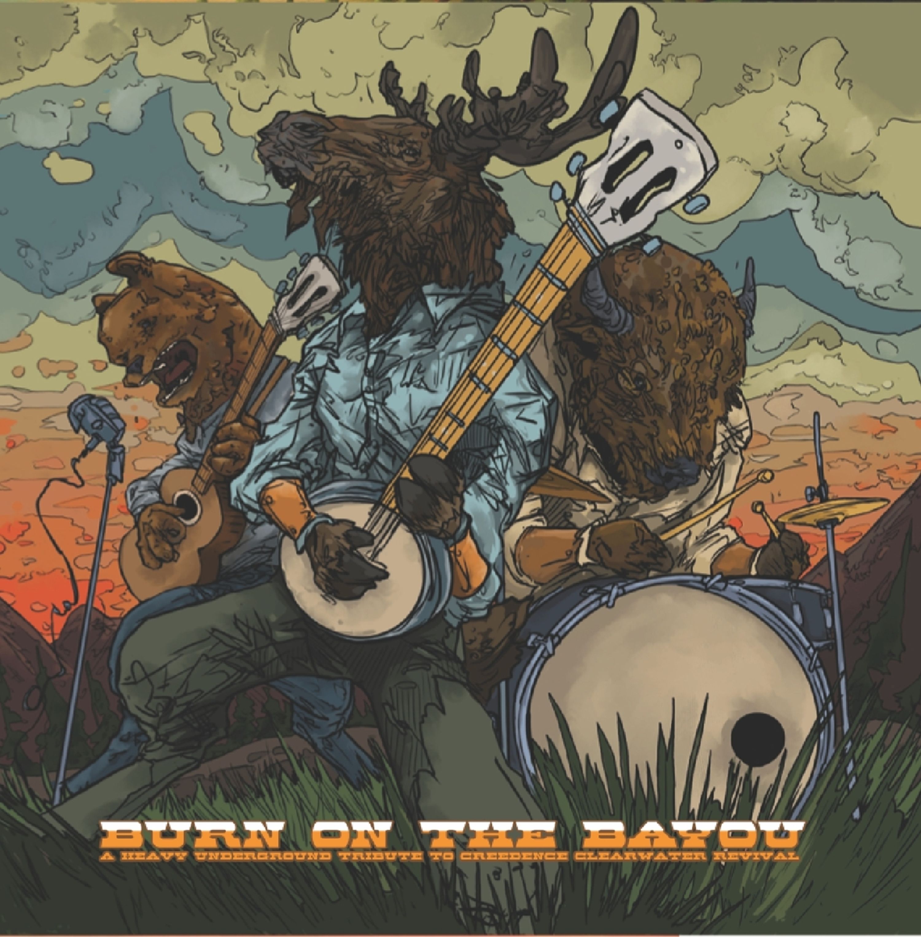 Vinyl Creedence Clearwater Revival - BURN ON THE BAYOU: HEAVY UNDERGROUND TRIBUTE TO CREEDENCE