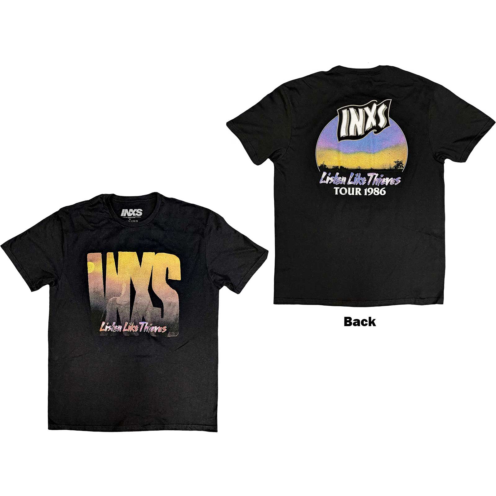 Tričko INXS - Listen Like Thieves Tour, Unisex,Čierna,XXL