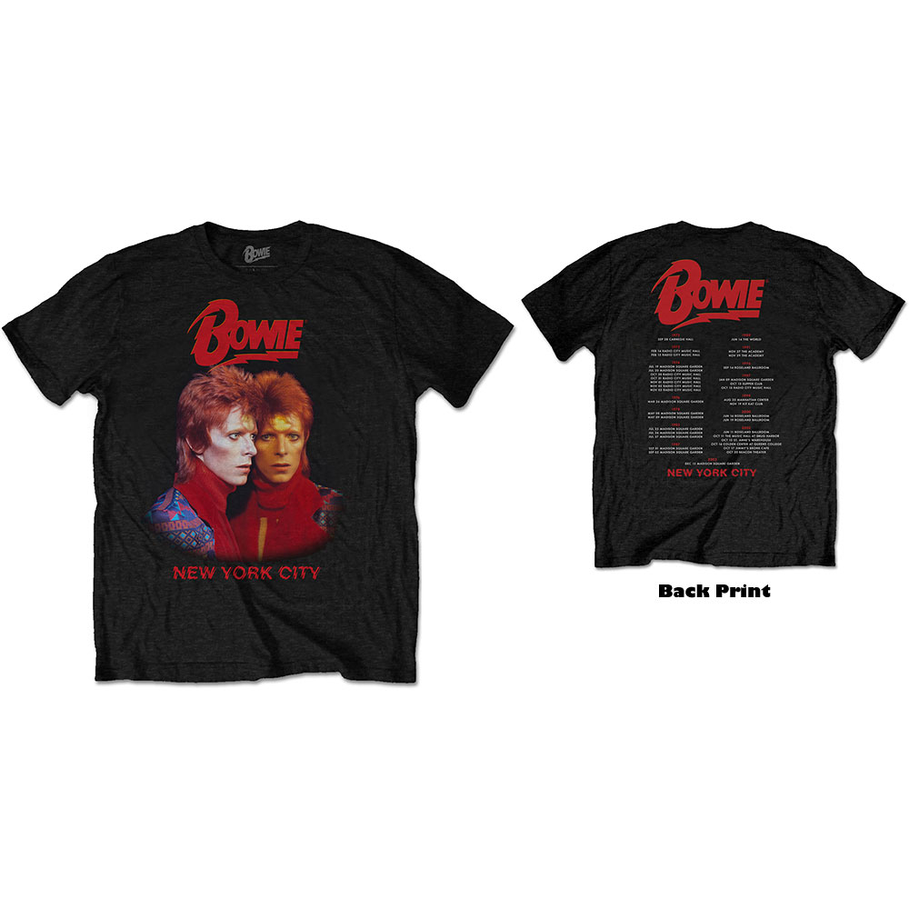 Tričko David Bowie - New York City, Unisex,Čierna,XXL