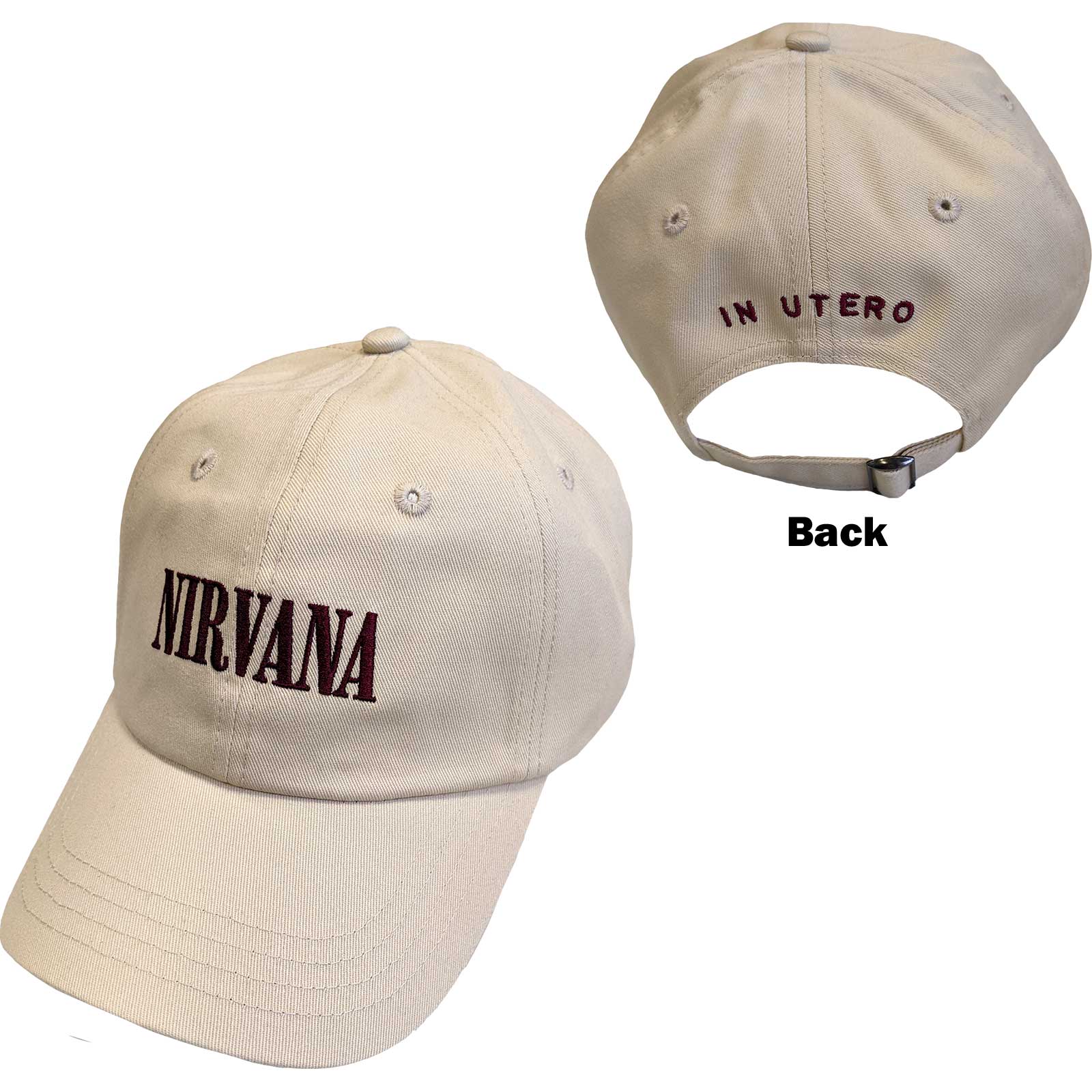 Šiltovka Nirvana - Text Logo in Utero, Unisex,Natural,Univerzálna