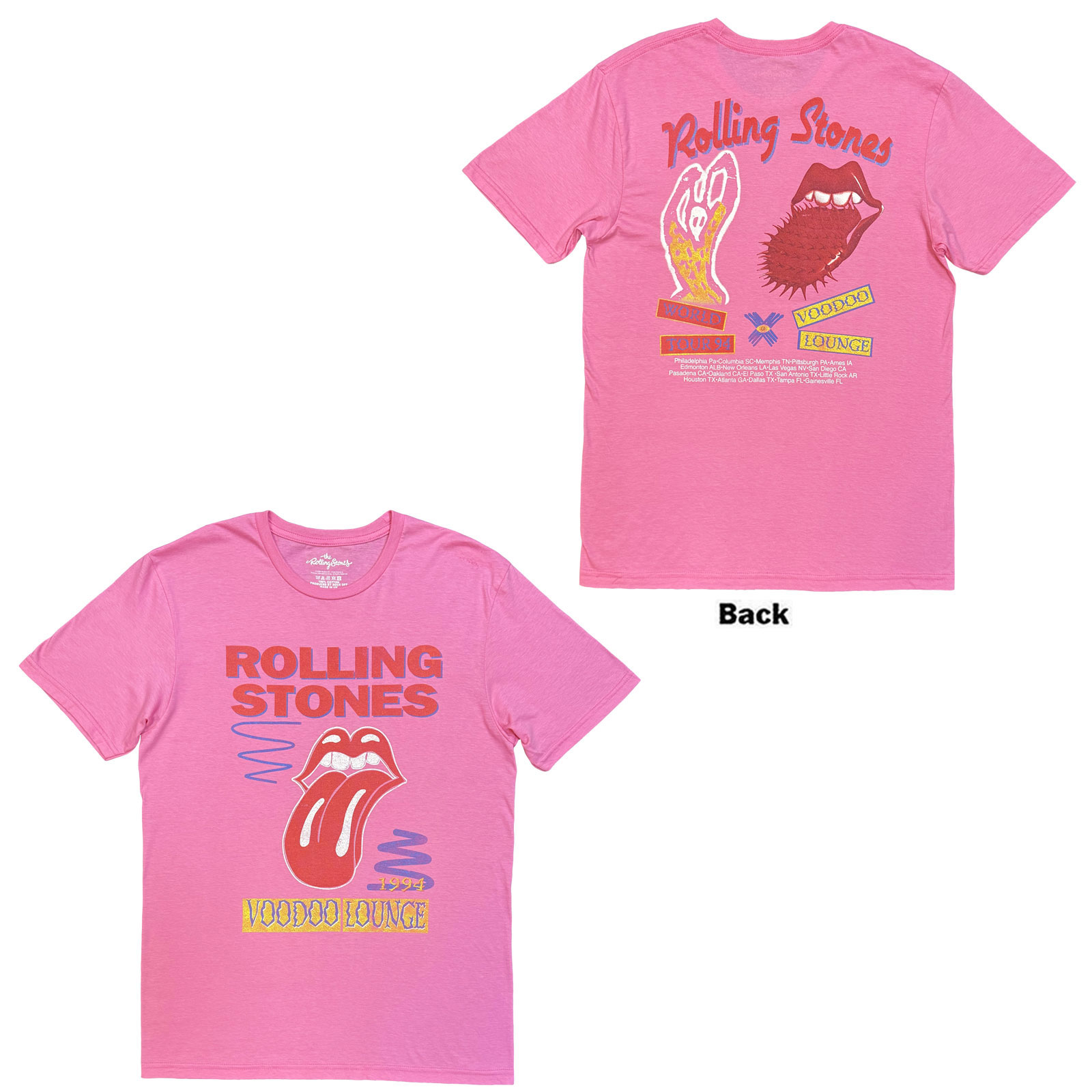 Tričko The Rolling Stones - Voodoo Lounge 1995, Unisex,Ružová,XXL
