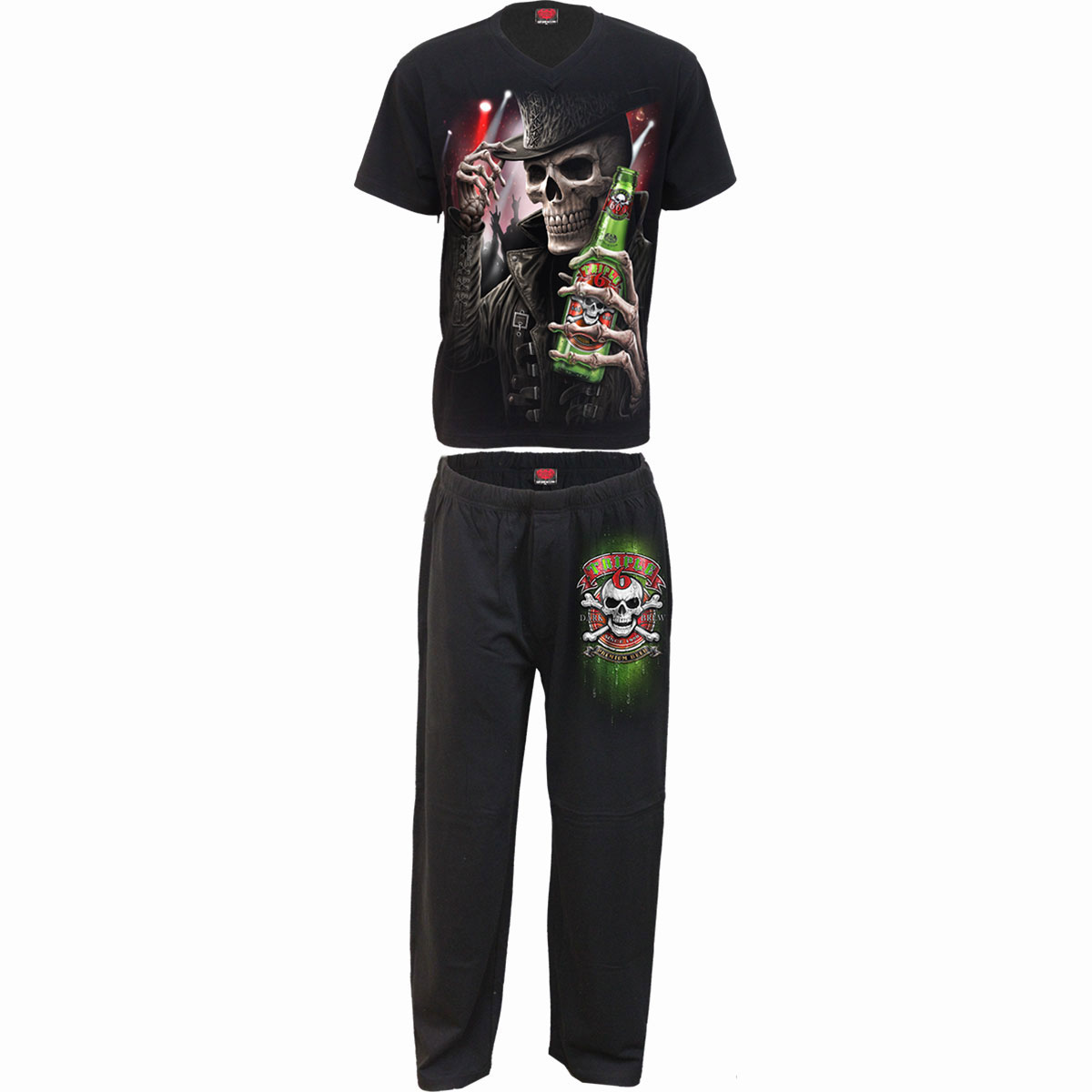 Pyžamo Spiral Stairs - Triple 6, Unisex,Čierna,S