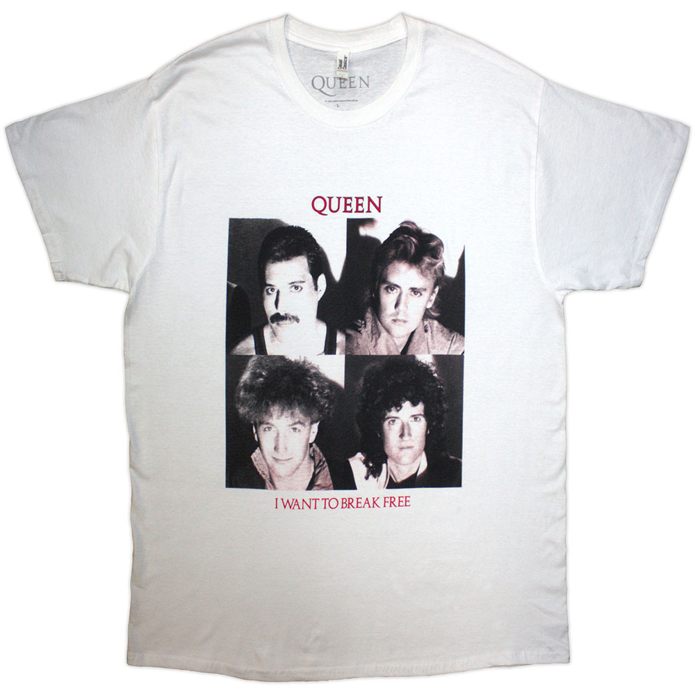 Tričko Queen - I Want To Break Free, Unisex,Biela,XXL