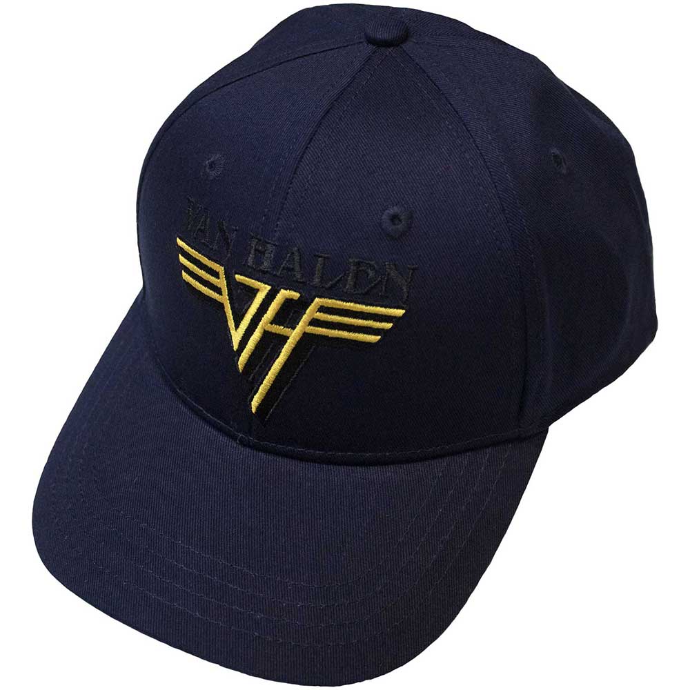 Šiltovka Van Halen - Text & Yellow Logo, Unisex,Modrá,Univerzálna