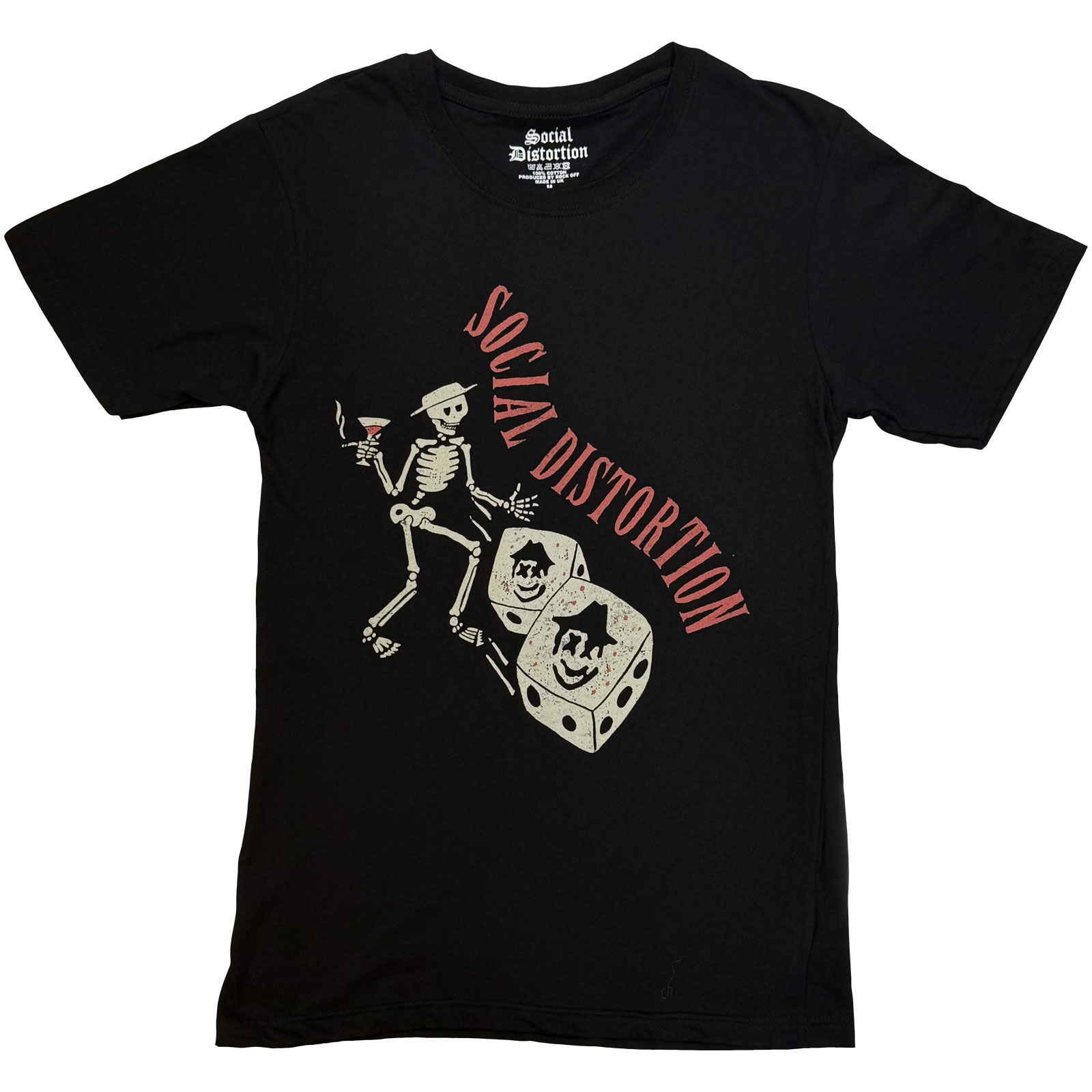 Tričko Social Distortion - Skully Dice Vintage, Unisex,Čierna,XXL