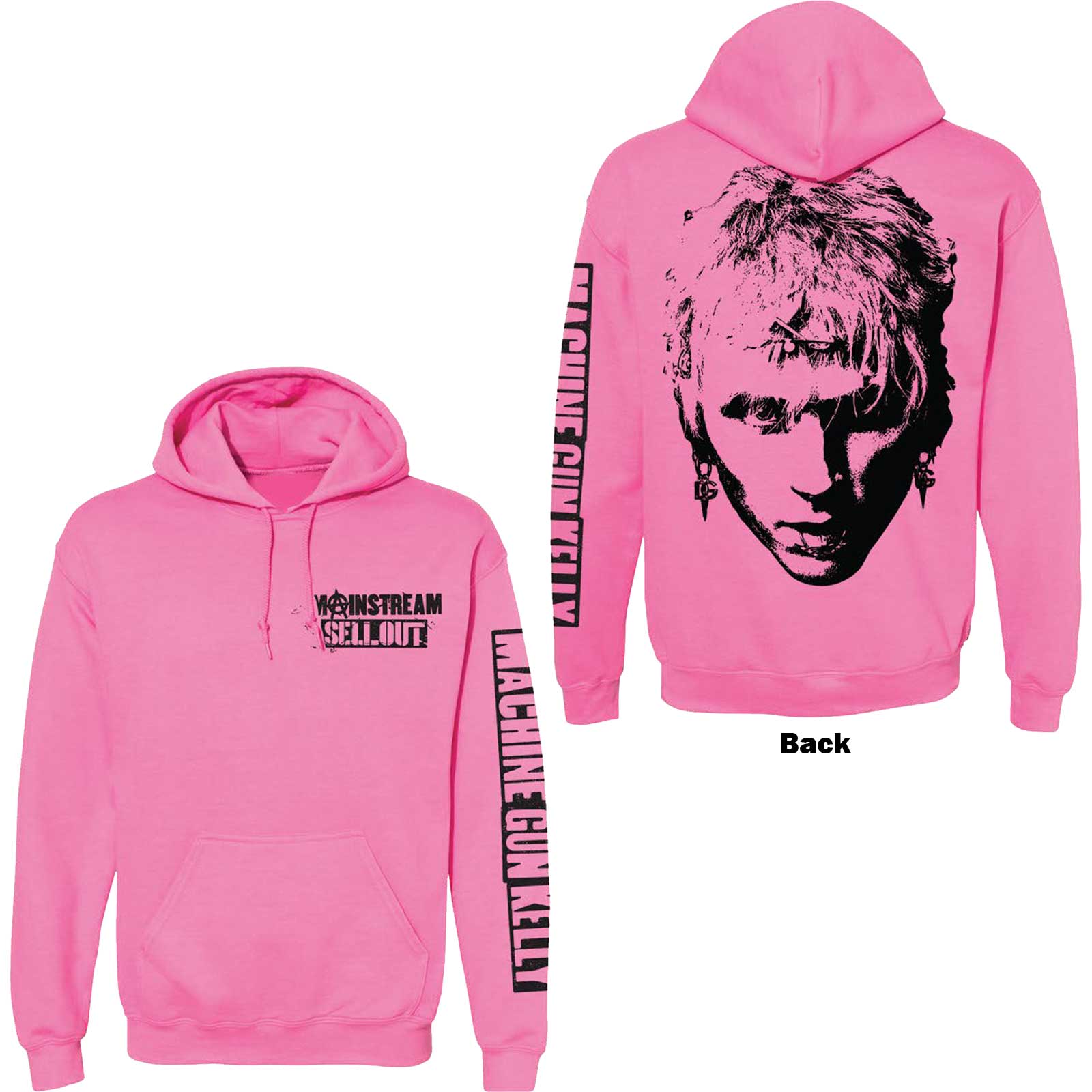 Mikina Machine Gun Kelly - Pink Face, Unisex,Ružová,M