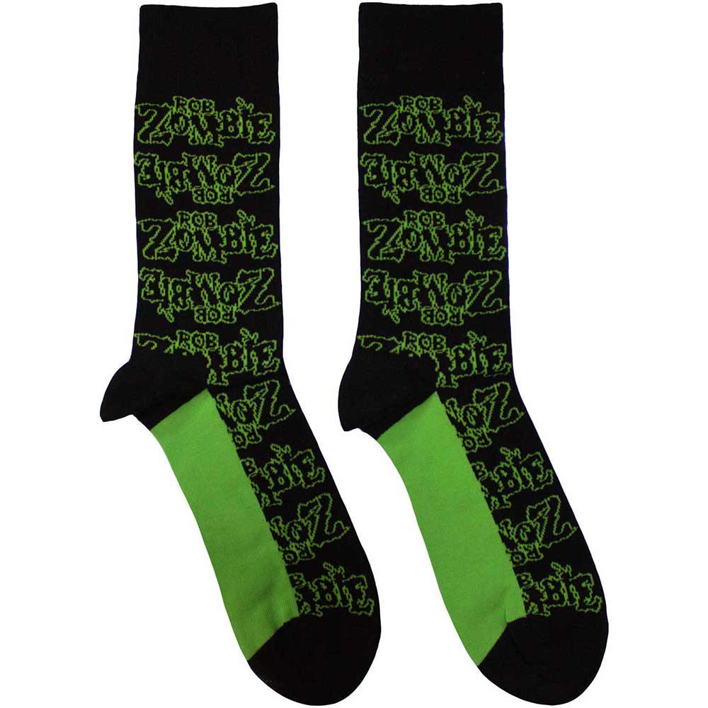 Ponožky Rob Zombie - Logo Repeat, Unisex,Čierna,UK 7 - 11