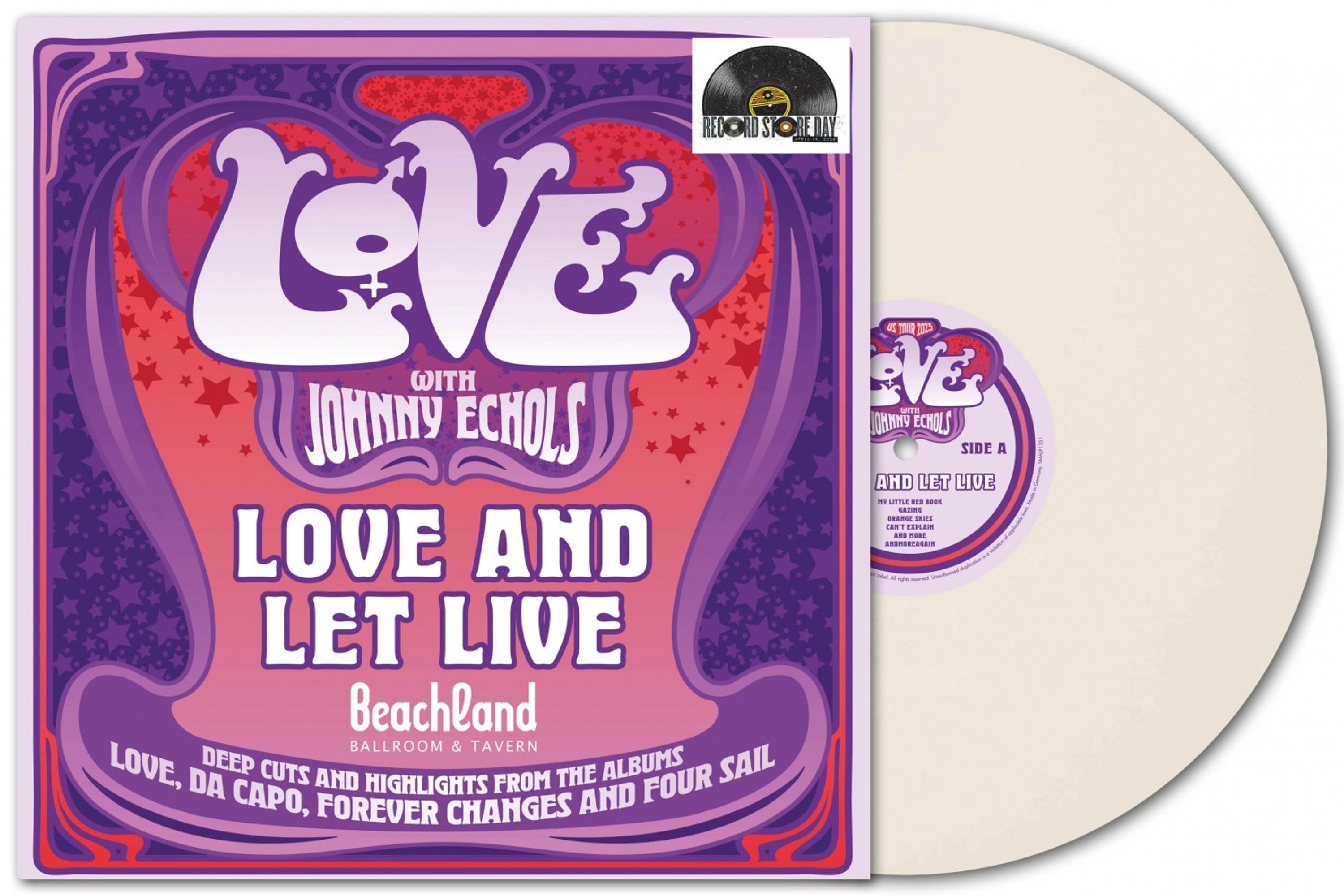 Vinyl - LOVE & LET LIVE - LIVE AT BEACHLAND BALLROOM & TAVERN - 30TH APRIL 2025