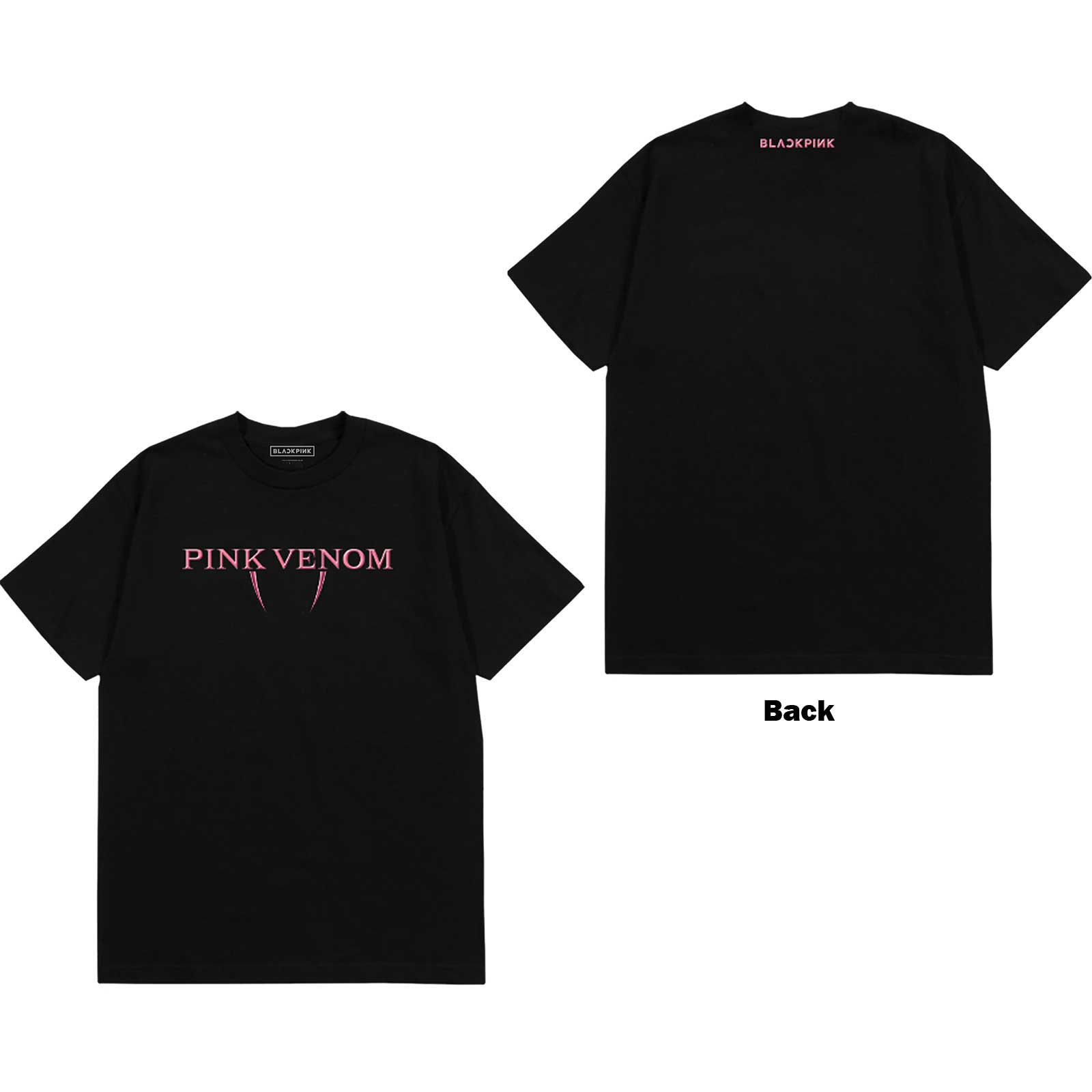 Tričko Blackpink - Pink Venom Logo, Unisex,Čierna,XXL