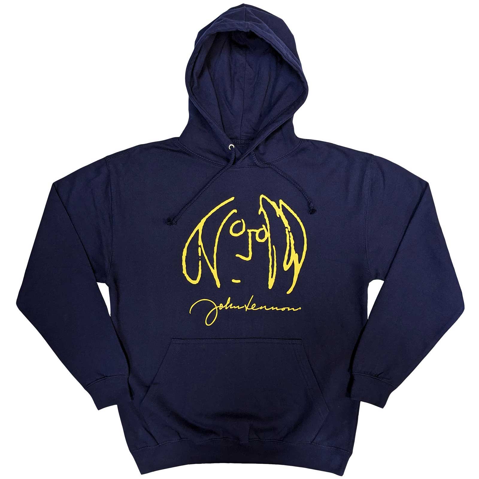 Mikina John Lennon - Self Portrait, Unisex,Modrá,XXL
