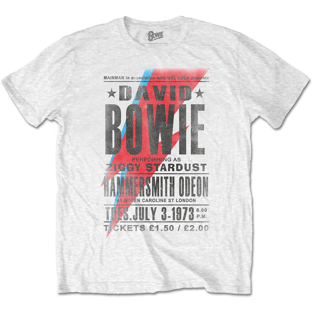 Tričko David Bowie - Hammersmith Odeon, Unisex,Biela,XXL
