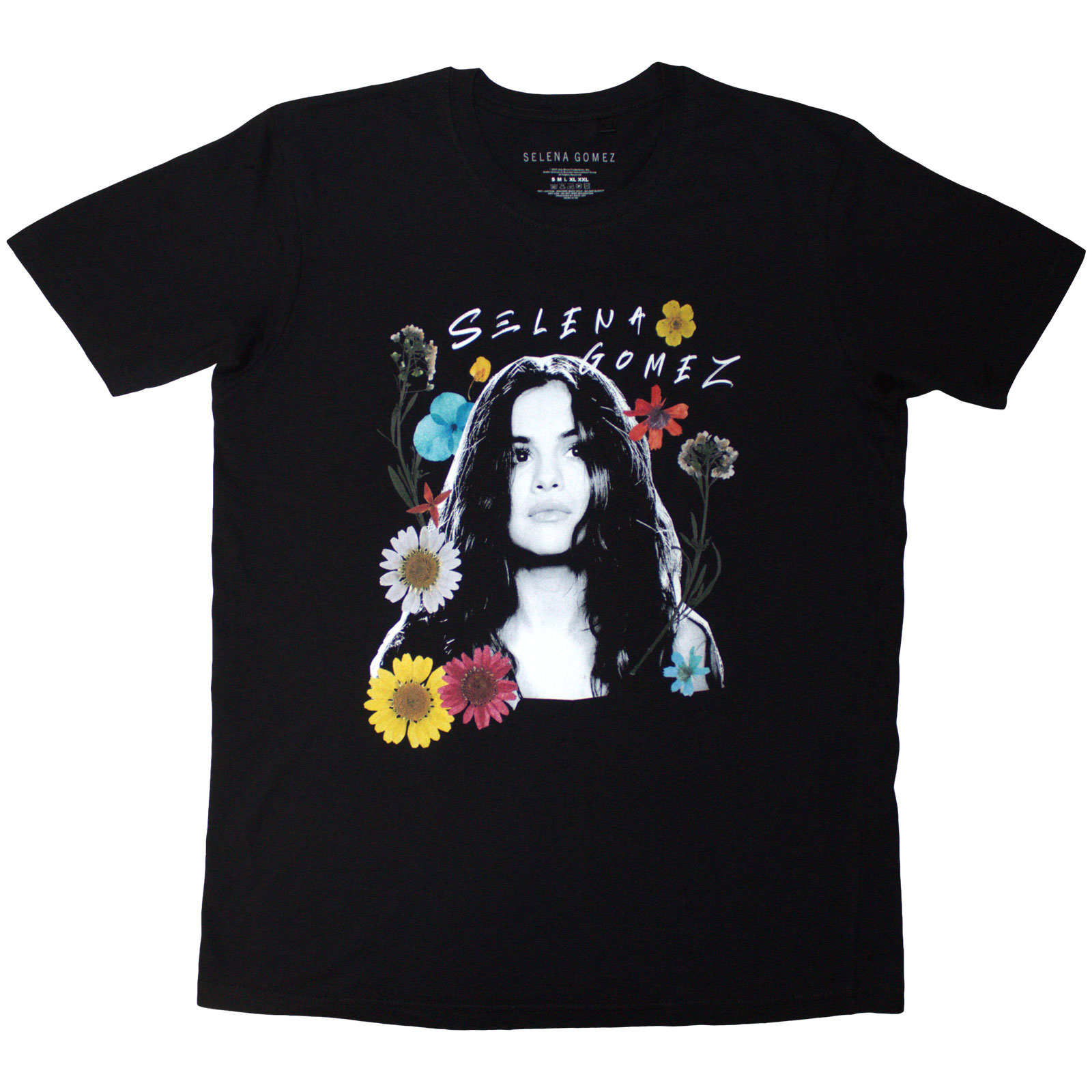 Tričko Selena Gomez - Floral Collage, Unisex,Čierna,XXL