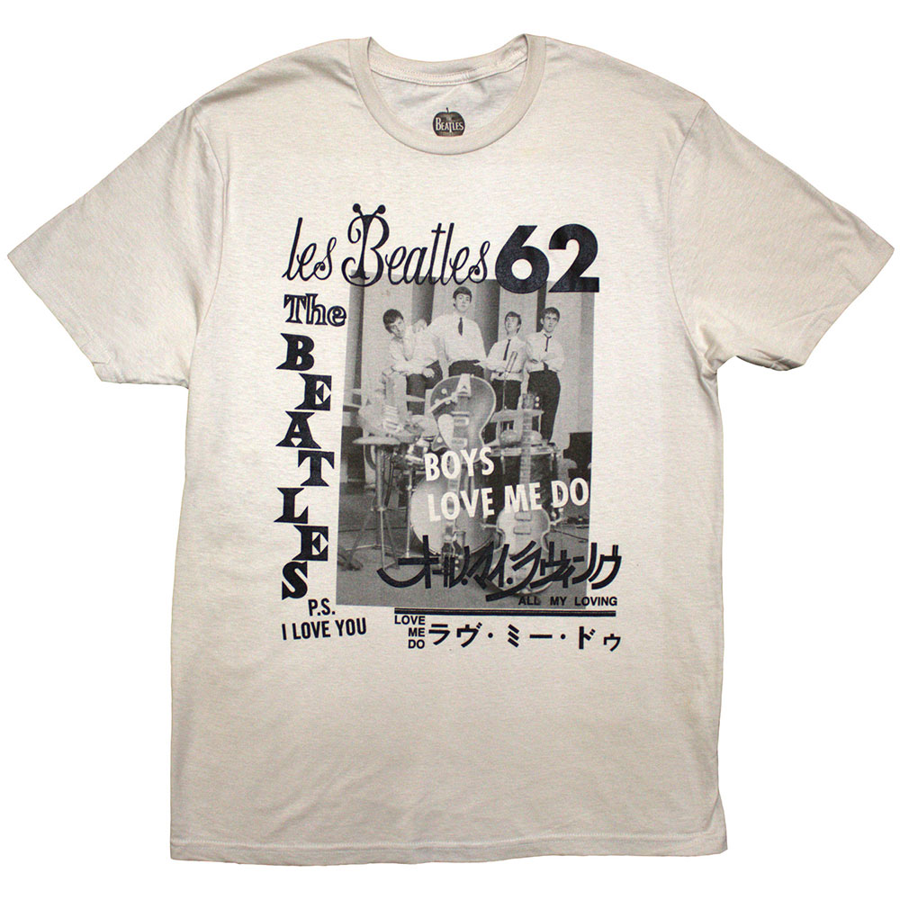 Tričko The Beatles - 1962, Unisex,Natural,M
