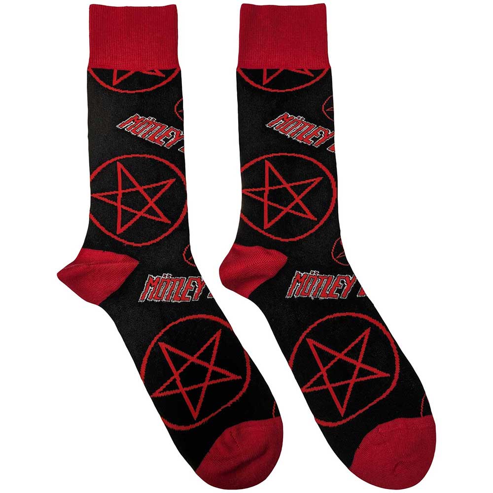 Ponožky Motley Crue - Logos & Pentagrams, Unisex,Čierna,UK 7 - 11