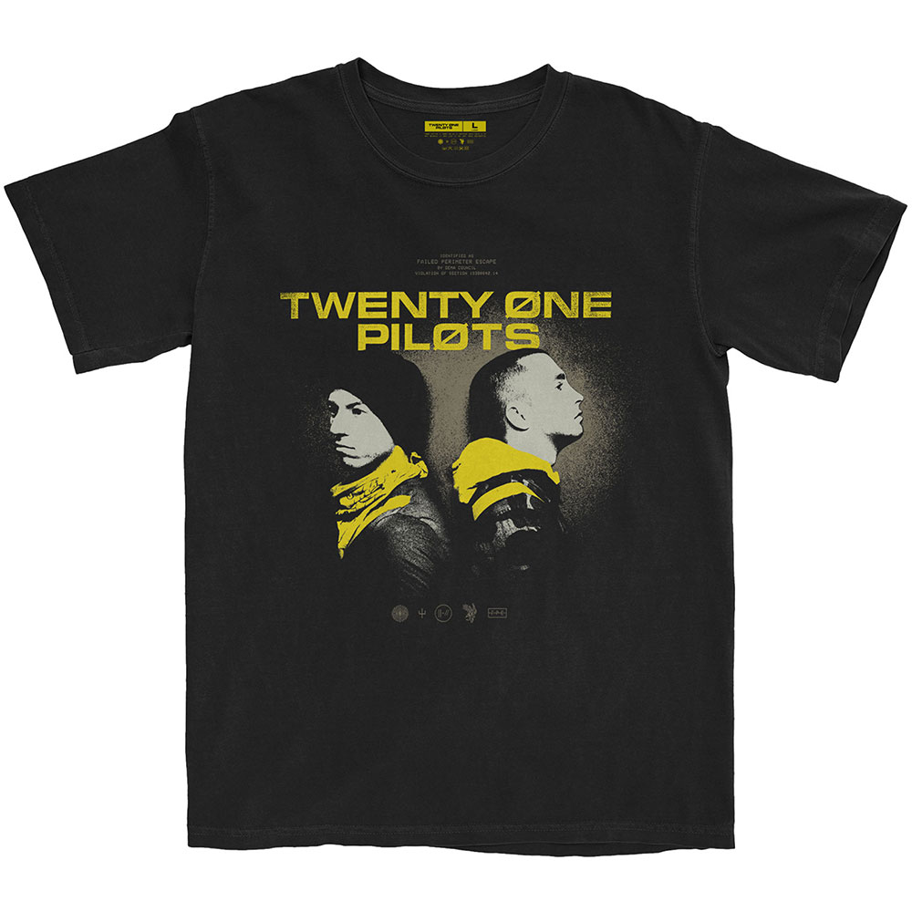 Tričko Twenty One Pilots - Back To Back, Unisex,Čierna,XXL