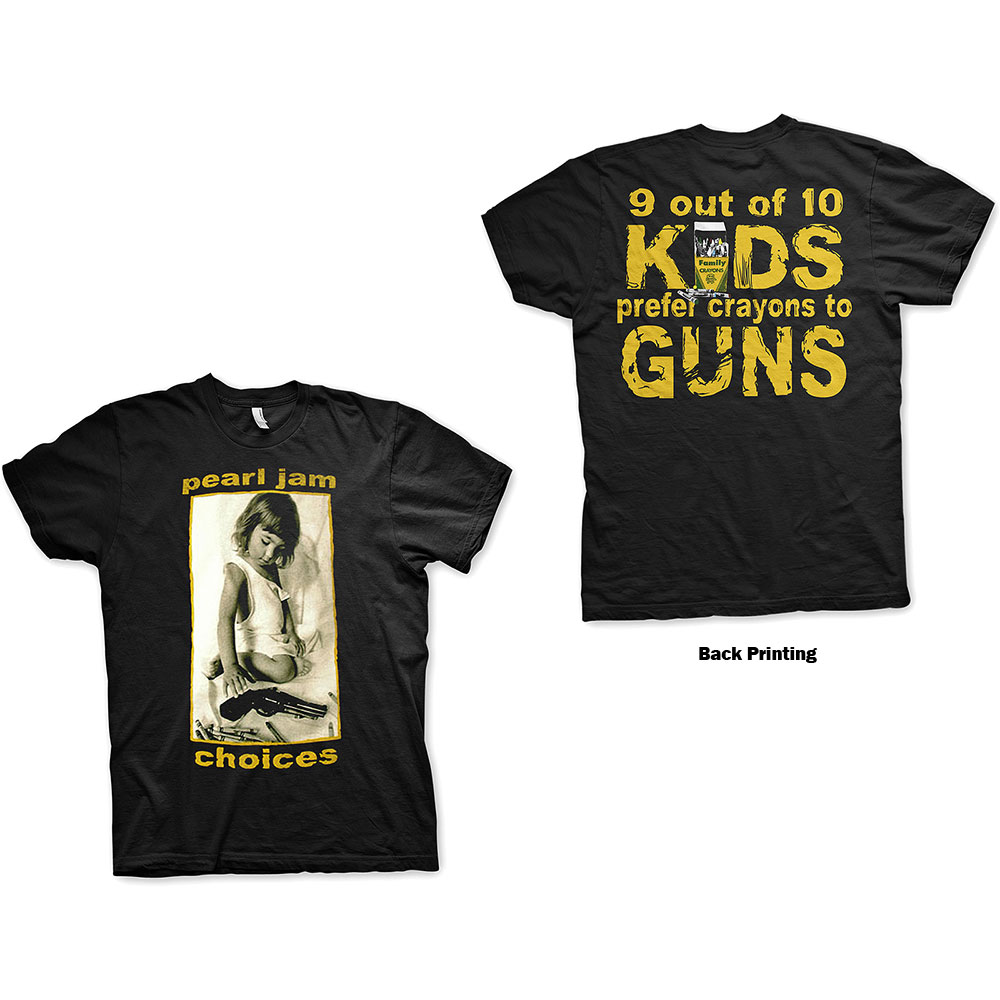 Tričko Pearl Jam - Choices, Unisex,Čierna,XXL
