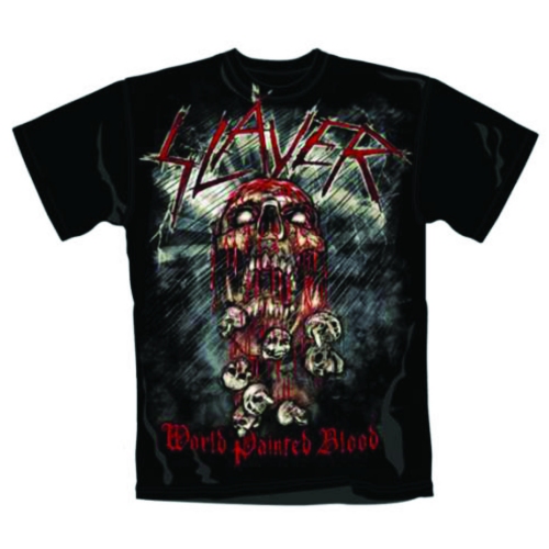 Tričko Slayer - World Painted Blood Skull, Unisex,Čierna,XXL