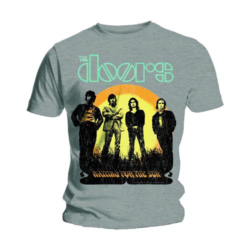 Tričko The Doors - Waiting for the Sun, Unisex,Šedá,S