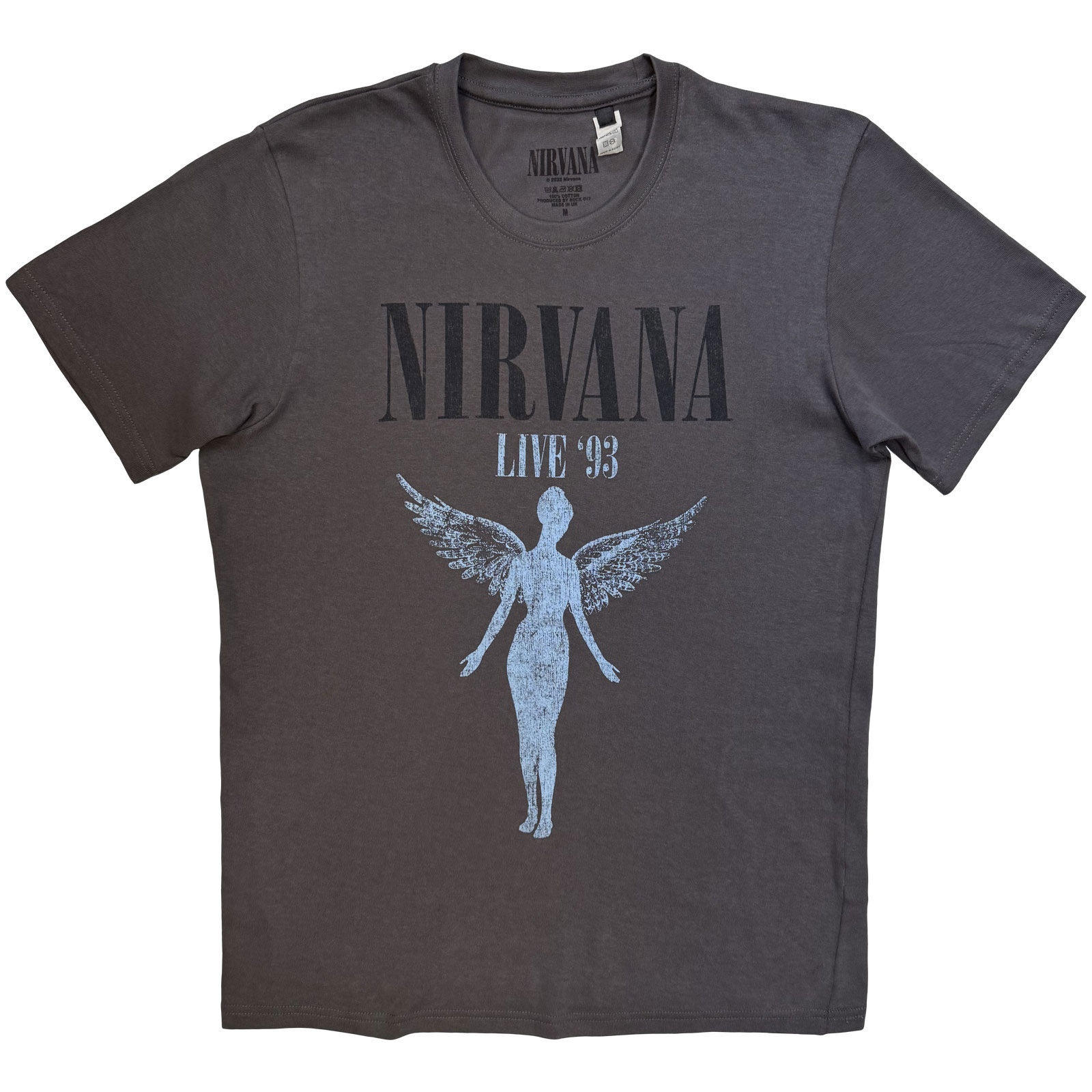 Tričko Nirvana - Live '93 Angel, Unisex,Šedá,XXL