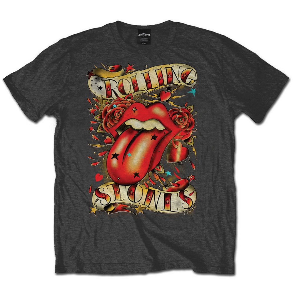 Tričko The Rolling Stones - Tongues & Stars, Unisex,Hnedá,XXL