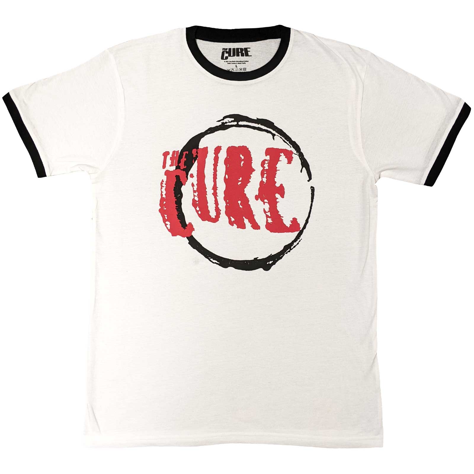 Tričko The Cure - Circle Logo, Unisex,Biela,XXL