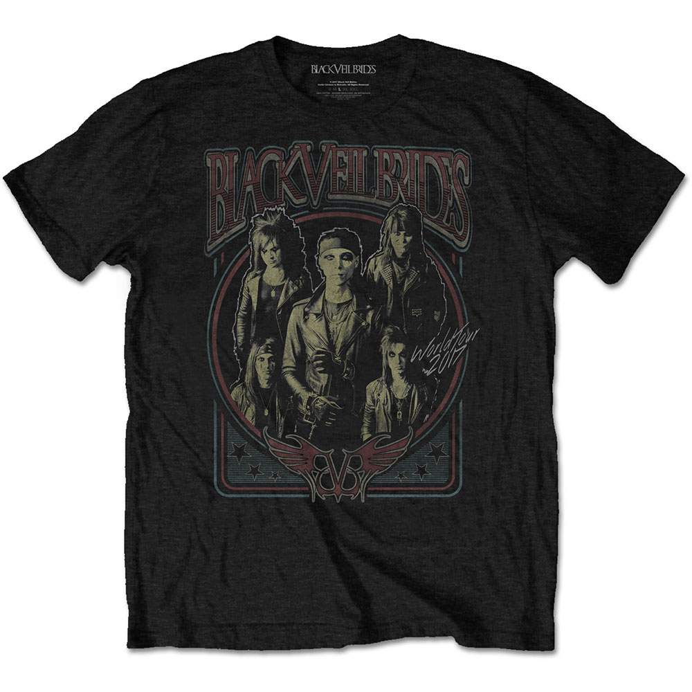 Tričko Black Veil Brides - Vintage, Unisex,Čierna,XL