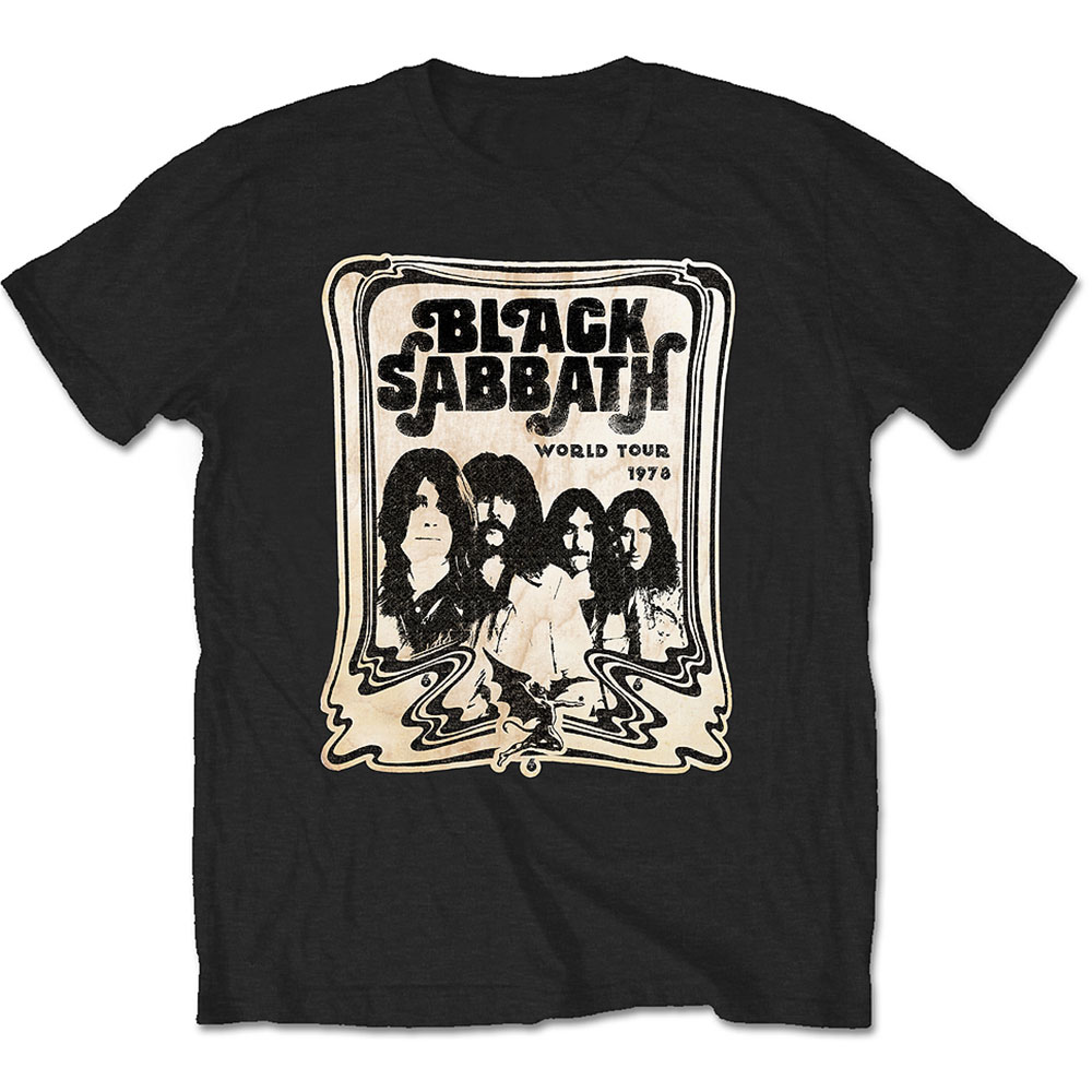 Tričko Black Sabbath - World Tour 1978, Unisex,Čierna,S