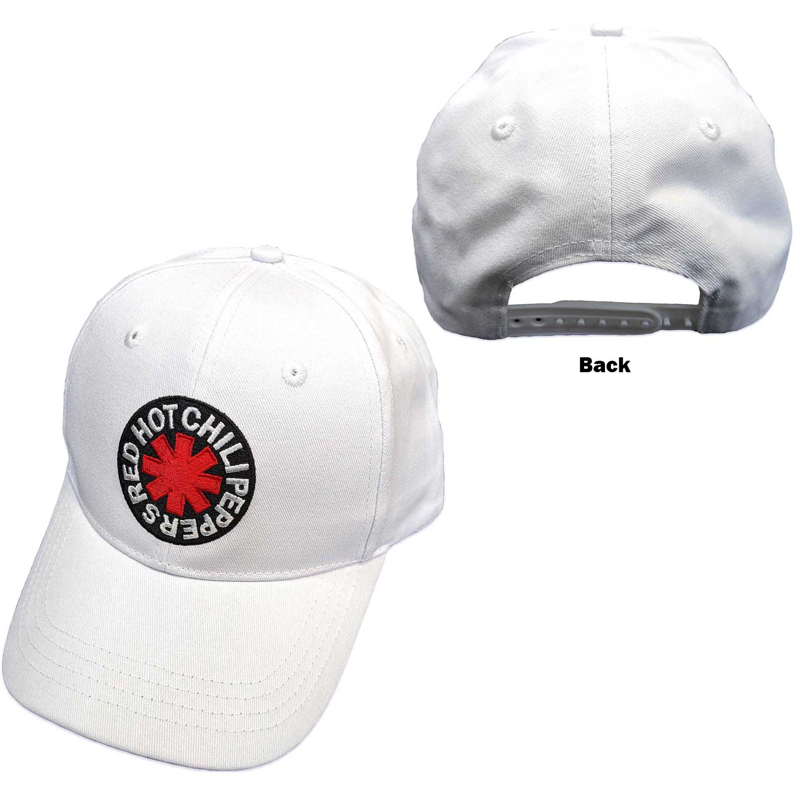 Šiltovka Red hot chili peppers - Classic Asterisk, Unisex,Biela,Univerzálna