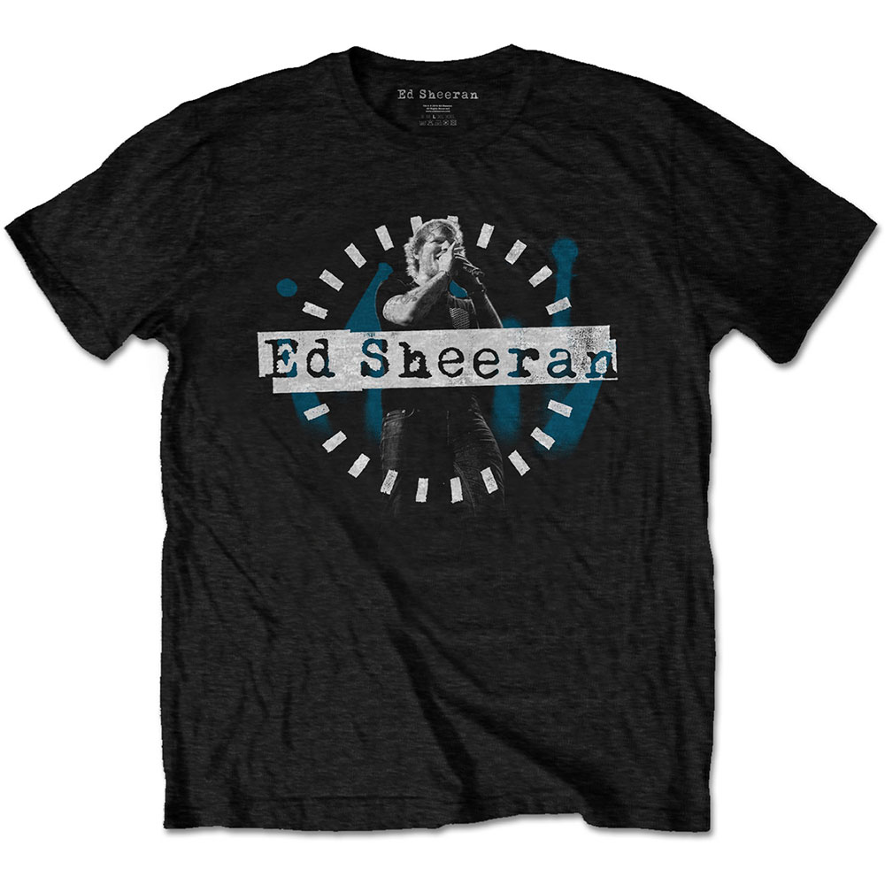 Tričko Ed Sheeran - Dashed Stage Photo, Unisex,Čierna,XXL