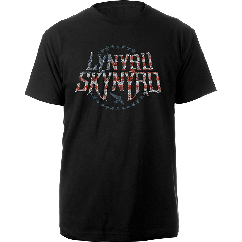 Tričko Lynyrd Skynyrd - Stars & Stripes, Unisex,Čierna,XXL