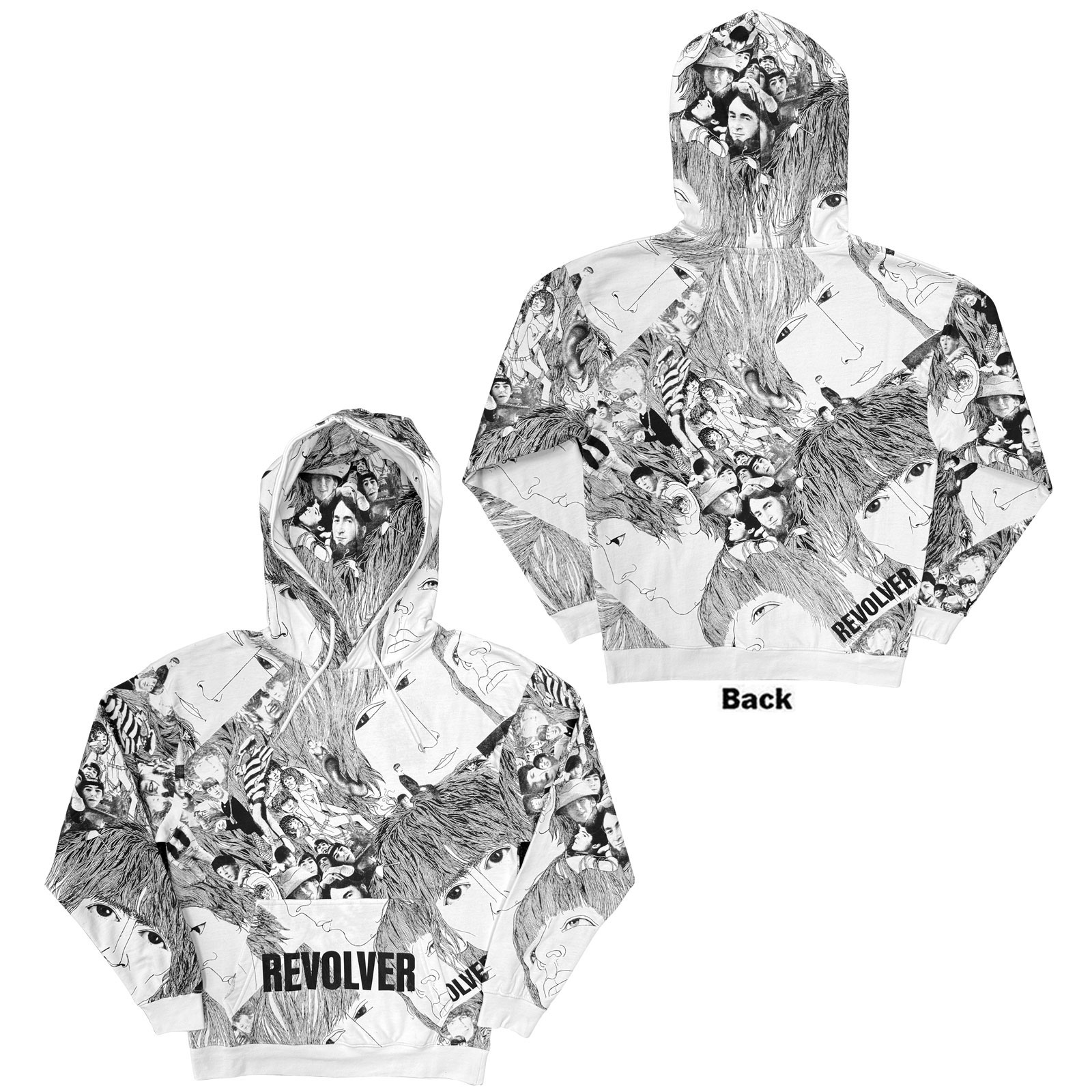 Mikina The Beatles - Revolver, Unisex,Biela,XXL