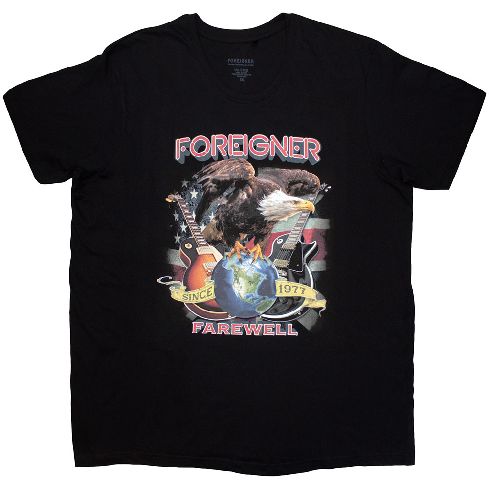 Tričko Foreigner - Farewell Eagle, Unisex,Čierna,XXL
