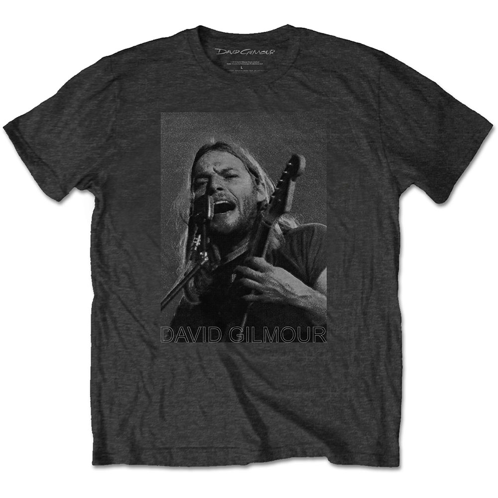 Tričko David Gilmour - On Microphone Half-tone, Unisex,Šedá,XL