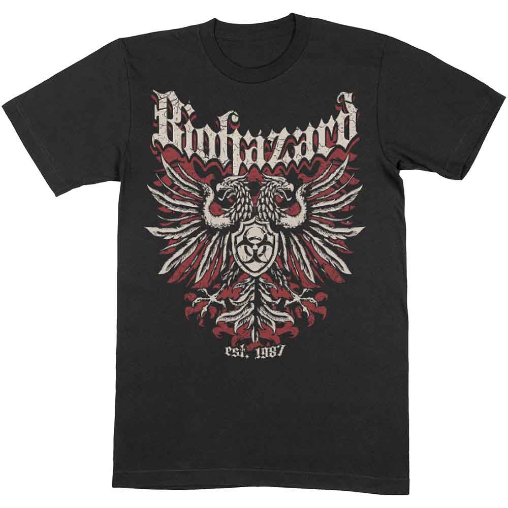 Tričko Biohazard - Crest, Unisex,Čierna,S