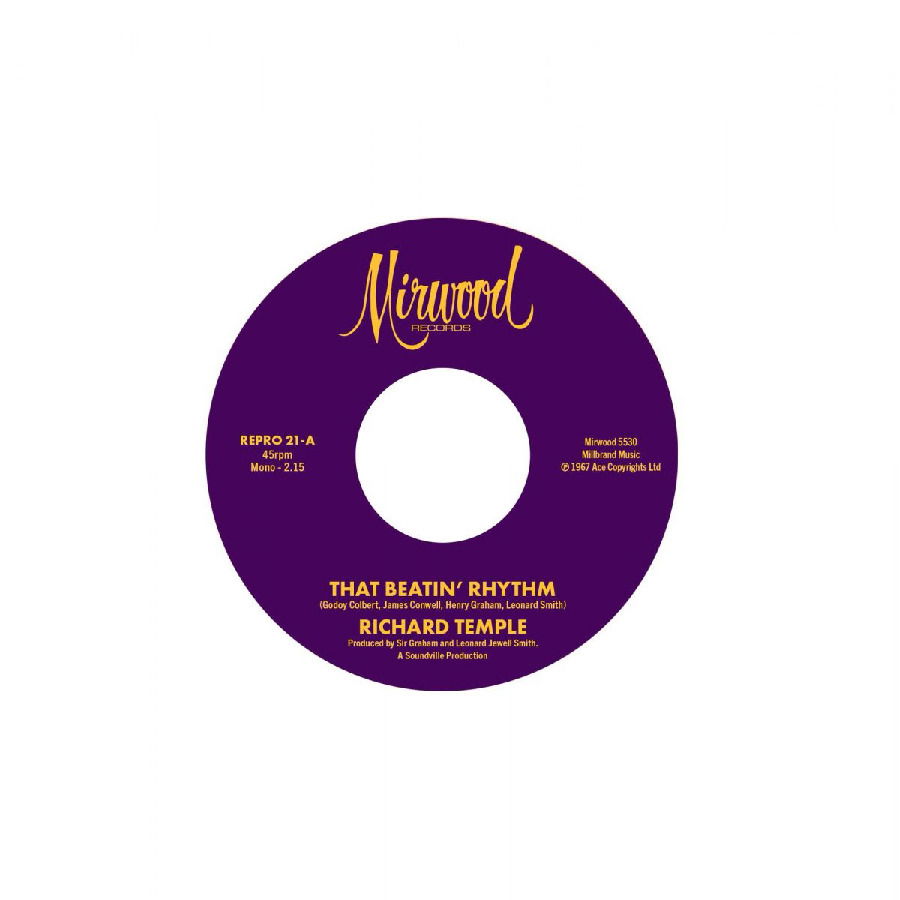 Vinyl Richard Temple - 7-THAT BEATIN' RHYTHN / CIGARETTE ASHES