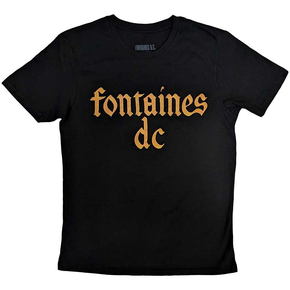 Tričko Fontaines D.C. - Gothic Logo, Unisex,Čierna,XXL