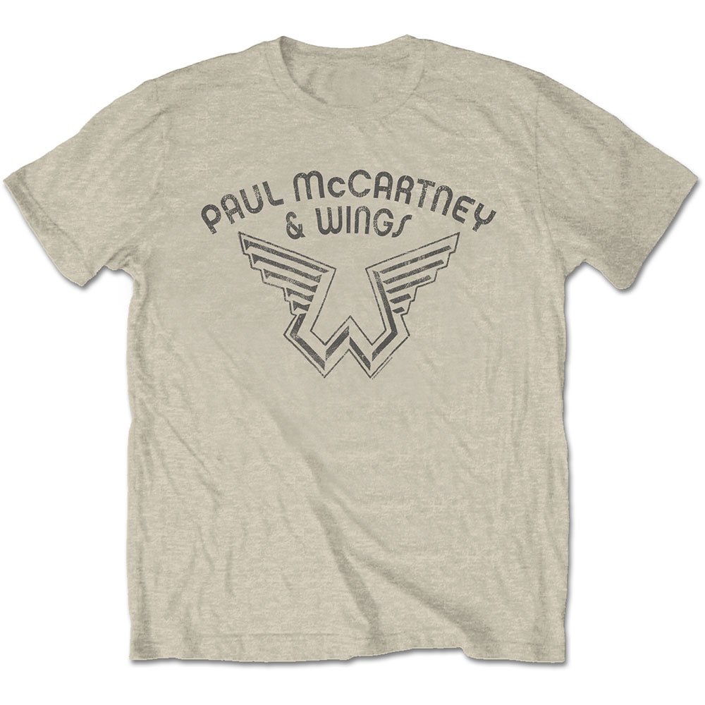 Tričko Paul McCartney - Wings Logo, Unisex,Natural,XL