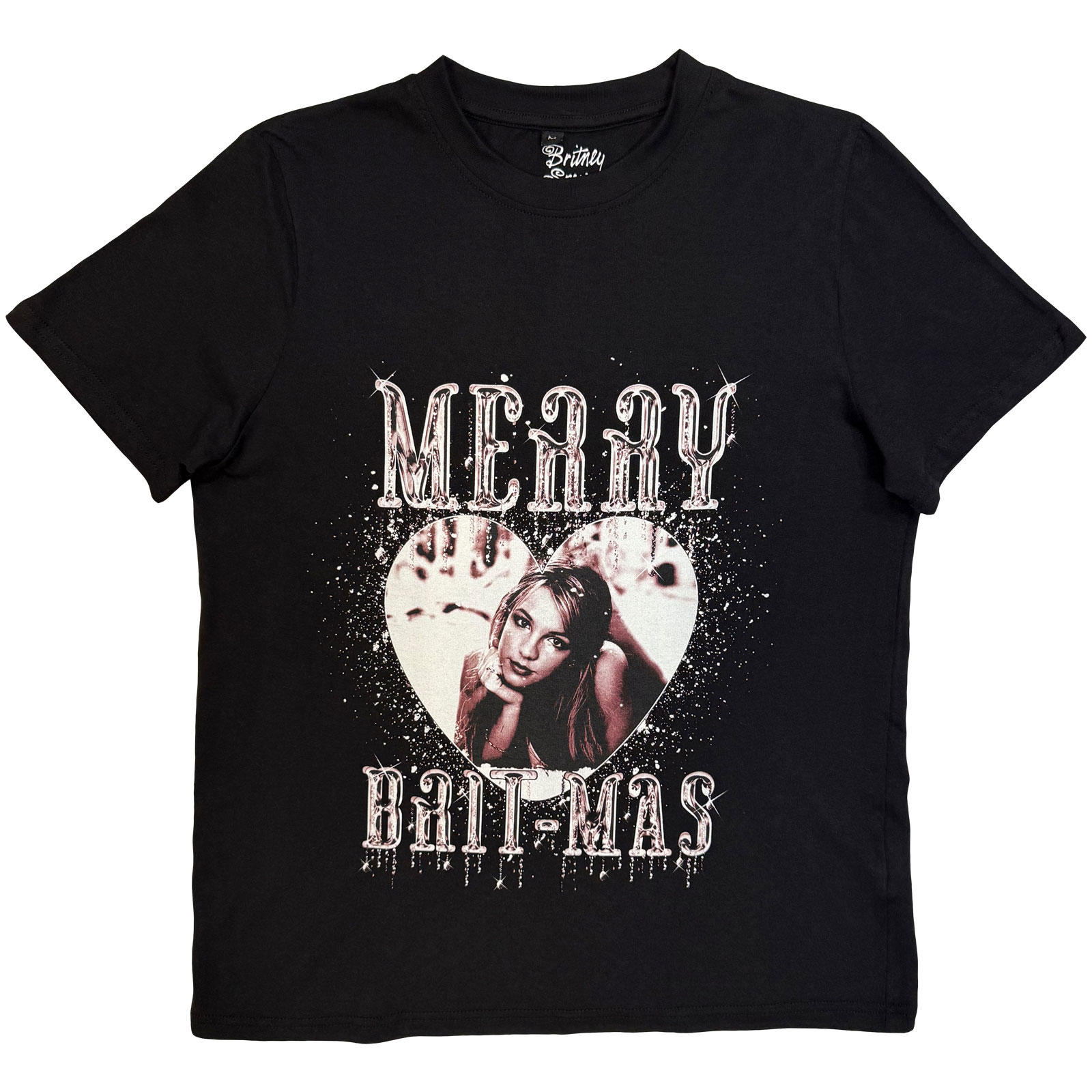 Tričko Britney Spears - Merry Britmas, Žena,Čierna,S