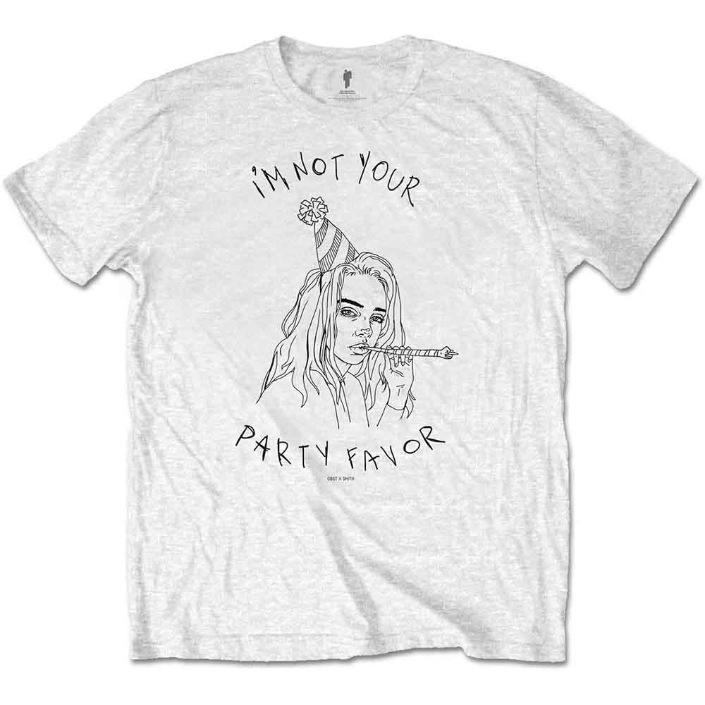 Tričko Billie Eilish - Party Favour, Unisex,Biela,Univerzálna