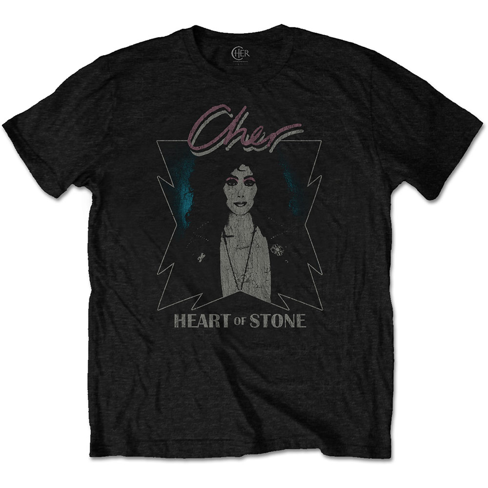 Tričko Cher - Heart of Stone, Unisex,Čierna,XXL